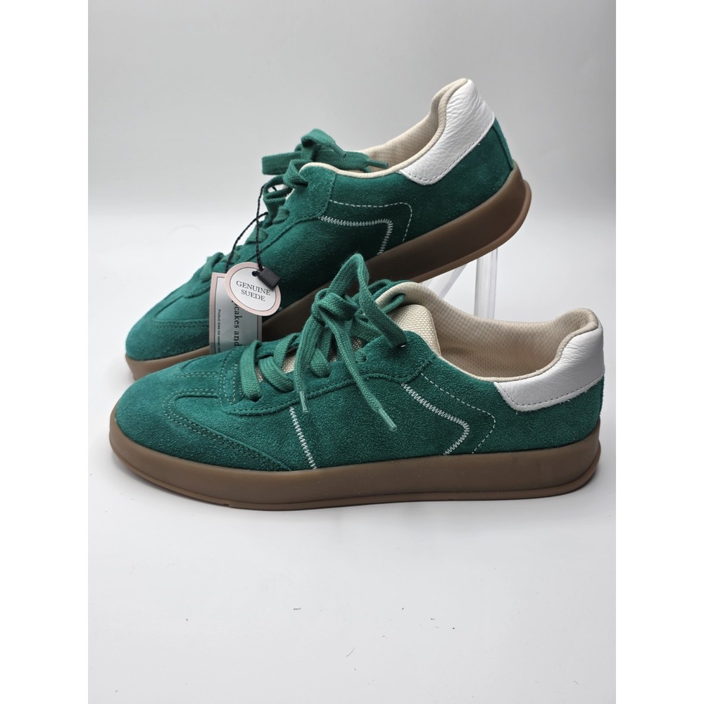 Cupcake And Cashmere Women's‎ Moldova Spring Green Suede Sneakers Size 6